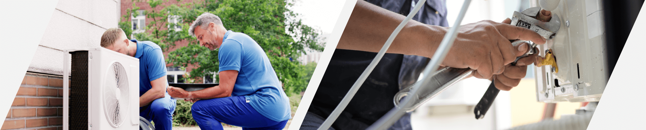 Technicians Working on HVAC and Plumbing