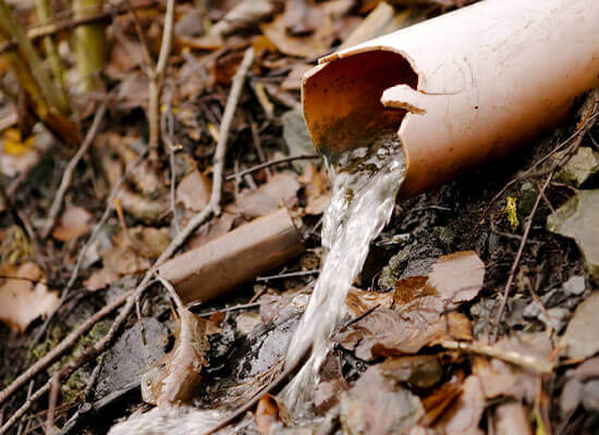 Water Coming Out of Pipe