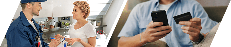 Customer and Service Technician Talking